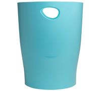 Exacompta Corbeille à papier Ecobin Skandi Grande capacité 15 L avec poignées Bleu glacé