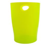 Exacompta Corbeille à papier ECOBIN Réf.45381D 15 L avec poignées translucide vert anis