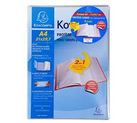 EXACOMPTA Couverture de livre Lot de 3 Protège-cahiers 210x297 Transluc. Incolore Frosted en Papier, Plastique, Polypropylène (PP) avec fermeture à rabat