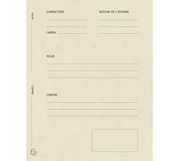 Exacompta Dossiers de plaidoirie pré-imprimés en carte lustrée coloris ivoire - Lot de 25
