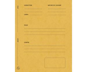Exacompta Dossiers de plaidoirie pré-imprimés en carte lustrée coloris jaune - Lot de 25