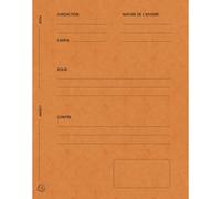 Exacompta Dossiers de plaidoirie pré-imprimés en carte lustrée coloris orange - Lot de 25