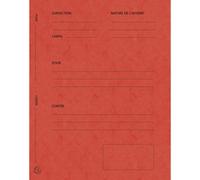 Exacompta Dossiers de plaidoirie pré-imprimés en carte lustrée coloris rouge - Lot de 25