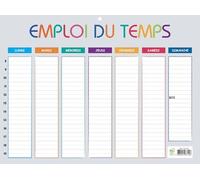 Exacompta Emploi du temps 34510E Multicolore 29,5 x 22 cm du lundi au dimanche de 8h à 19h