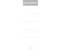 Exacompta Étiquettes autocollantes pour classeur à levier – Paquet de 10 – Dos 70 mm – Blanc