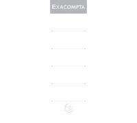EXACOMPTA Etiquettes autocollante pour dos de classeur à levier. 80mm de largeur - Blanc