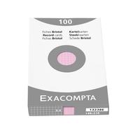 Exacompta Etui 100 F.Bristol Rose 148/210 5x5