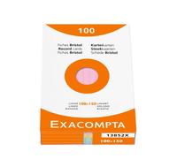 Exacompta Etui 100 Fiches Bristol Lignées 100x150mm Couleurs Assorties