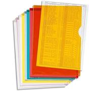 Exacompta Etui 100 Pochettes Coins A4 PVC Lisse 13/100ème 5 couleurs