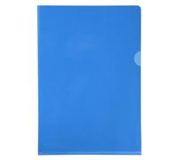 EXACOMPTA Etui carton de 100 pochettes coin PVC lisse haute résistance 13/100e - A4 - Bleu