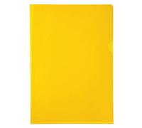 EXACOMPTA Etui carton de 100 pochettes coin PVC lisse haute résistance 13/100e - A4 - Jaune