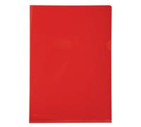 EXACOMPTA Etui carton de 100 pochettes coin PVC lisse haute résistance 13/100e - A4 - Rouge