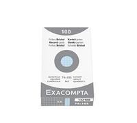 EXACOMPTA étui de 100 fiches Bristol Bleu Azur 74x105 mm quadrillage 5x5