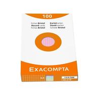 Exacompta Étui De 100 Fiches Bristol Quadrillé 5x5 Non Perforé 148x210mm Assorties