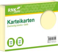 Exacompta - Réf. 13328B - Étui de 100 fiches bristol unies non perforées - format 148 x 210 mm - compatibles avec imprimante jet d'encre, laser et photocopieur - couleur jaune