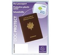 Exacompta : Etui de Protection 2 Volets Passeport Format 9 x 12.5 cm