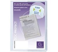 Exacompta : Etui de protection 3 volets Carte grise format 8.5 x 12.5cm
