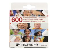 Exacompta Étuis 600 coins photos autocollants transparents