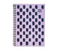 Exacompta Europa Splash EU1502Z Lot de 3 cahiers à spirales Couverture brillante 160 pages lignées Format A4+ pages micro-perforées Couverture Violet