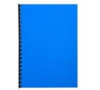 Exacompta - Réf. 2781C - Paquet de 100 plats en carte rigide recyclée grain cuir 270g/m2 pour couvertures Forever - format à classer A4 - certifiés Ange Bleu - couleur bleu