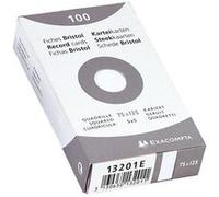 Exacompta Fiches bristol Réf. 13202E – étui de 100 100×150 mm quadrillées 5x5 non perforées, blanc