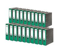 Exacompta Falken - Réf. 80024714003F - 1 Classeur à levier Papier marbré A4 RECYCLING - Gris-dos vert