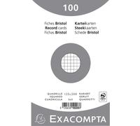 EXACOMPTA Fiches 125 x 200 mm quadrillées blanc