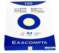 Fiches bristol, A4, uni, jaune