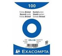 EXACOMPTA Fiches bristol, A6, ligné, jaune G