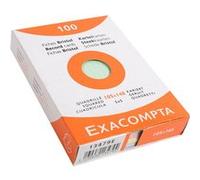 Exacompta - Fiches bristol A6 - Quadrillé - Couleurs assorties - Étui 100