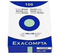 Exacompta - Réf. 13659E - Étui de 100 fiches bristol quadrillées 5x5 perforées - format 105 x 148 mm - compatibles avec imprimante jet d'encre, laser et photocopieur - couleurs assorties