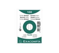 Exacompta Fiches Bristol, A7, Lign¿, Assorti