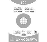 EXACOMPTA Fiches DIN A4 quadrillées blanc 100 fiches
