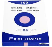 EXACOMPTA Fiches, DIN A4, vierges, roses