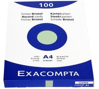 EXACOMPTA Fiches DIN A4 vierges vert 100 fiches