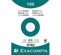EXACOMPTA 10808SE EXACOMPTA Fiches, DIN A5, lignées, blanc