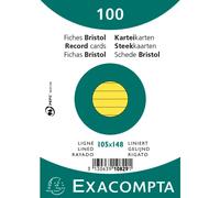EXACOMPTA 10829SE EXACOMPTA Fiches, DIN A6, lignées, jaunes