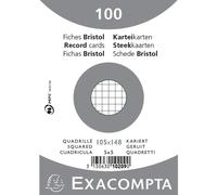 EXACOMPTA Fiches DIN A6 quadrillées blanc 100 fiches