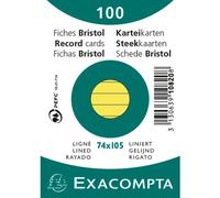 EXACOMPTA Fiches DIN A7 lignées jaune 100 fiches