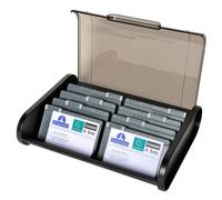 EXACOMPTA Fichier pour cartes de visite Topline - 60x245x180 mm - Noir