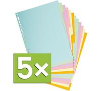 Exacompta Forever Lot de 6 intercalaires en Carton recyclé 180 g A4 Couleurs Pastel Pastell | 12-TLG