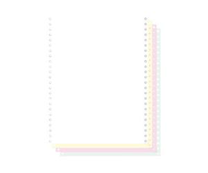 Exacompta - Four-ply carbonless fanfold paper - blanc, jaune, vert, rose - 240 x 305 mm - 500 feuille(s)