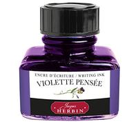 EXACOMPTA Herbin 13077T - Un flacon d'encre 30 ml pour stylo-plumes et stylos roller, Violette pensée
