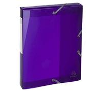 Exacompta Iderama Lot de 4 boîtes de classement en polypropylène A4 Dos 40 mm Violet
