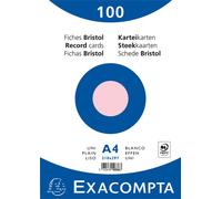 Exacompta index card 10336E DIN A4 blanc rose 100 pcs/pack.