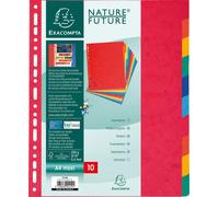 Exacompta Intercalaire XXL 2410E DIN A4 Carton de Manille 225g 10 pcs couleur