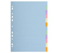 Exacompta - Réf. 1612E - Carton de 25 Intercalaires en carte pastel recyclée 170g/m2 avec 12 onglets neutres - Format à classer A4 - Dimensions 22,5 x 29,7 cm - Forever