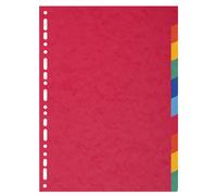 EXACOMPTA Intercalaires carte lustrée 225g 10 positions - A4 - Couleurs assorties