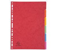 EXACOMPTA Intercalaires carte lustrée 400g 6 positions - A4 - Couleurs assorties