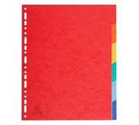EXACOMPTA Intercalaires carte lustrée 400g 6 positions - A4 maxi - Couleurs assorties